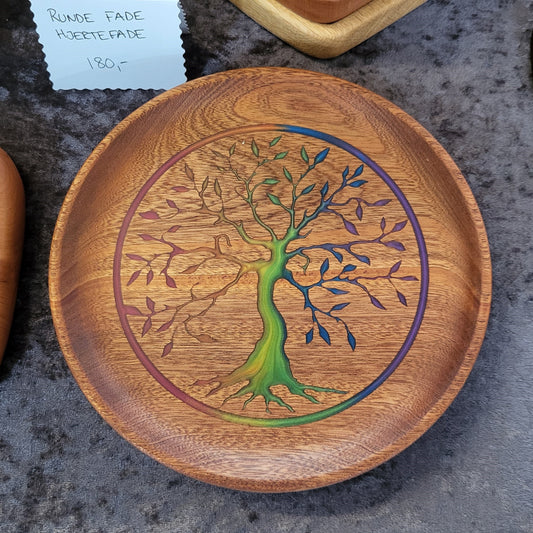 Decorative tray with epoxy filled engraving